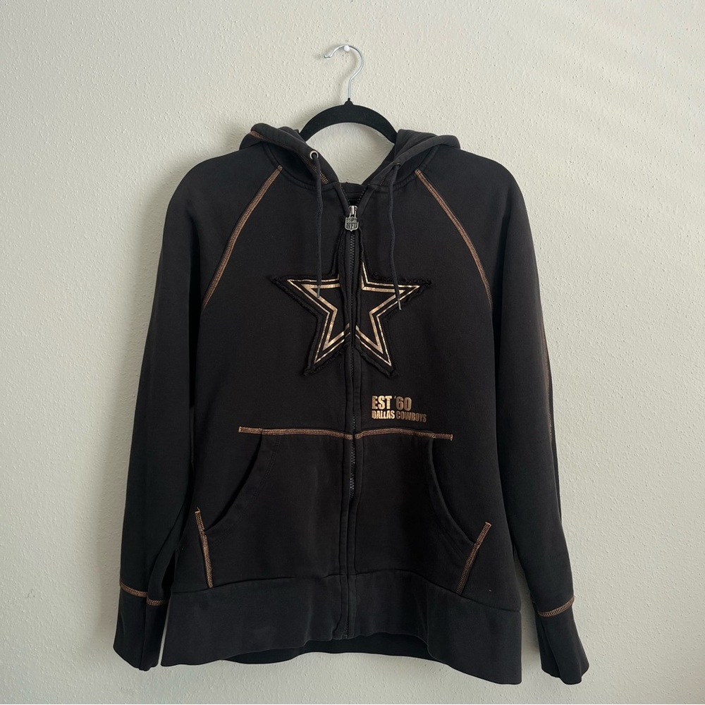 ✨SOLD✨ NFL Dallas Cowboys Bronze Full Zip Hoodie Large